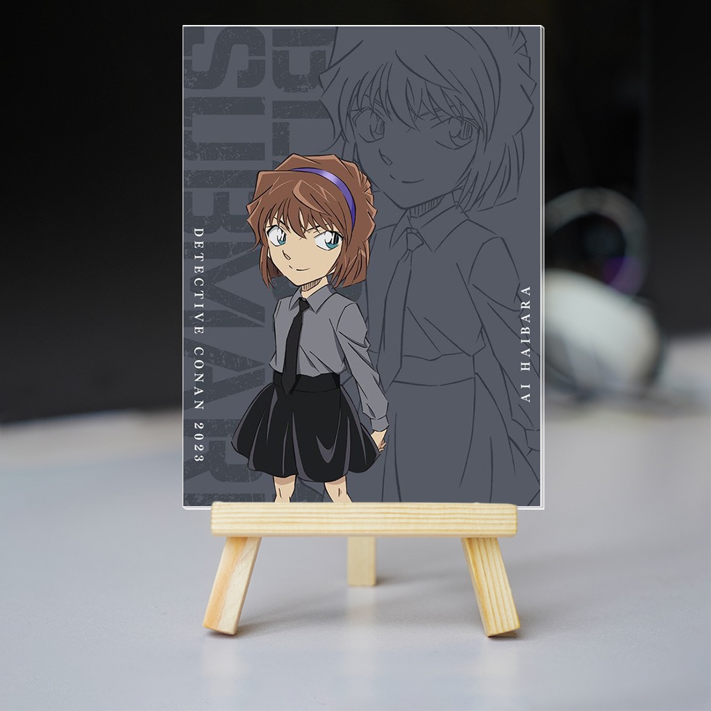 Tranh kính Thám Tử Lừng Danh Conan: Tàu Ngầm Sắt Màu Đen 2023 cute dễ thương trang trí góc học tập bàn làm việc