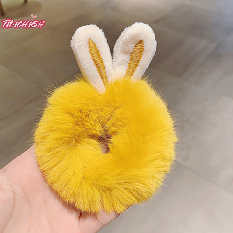 Dây Buộc Tóc Cao Su Co Giãn Đính Tai Thú Bông Hoạt Hình Dễ Thương Cho Nữ