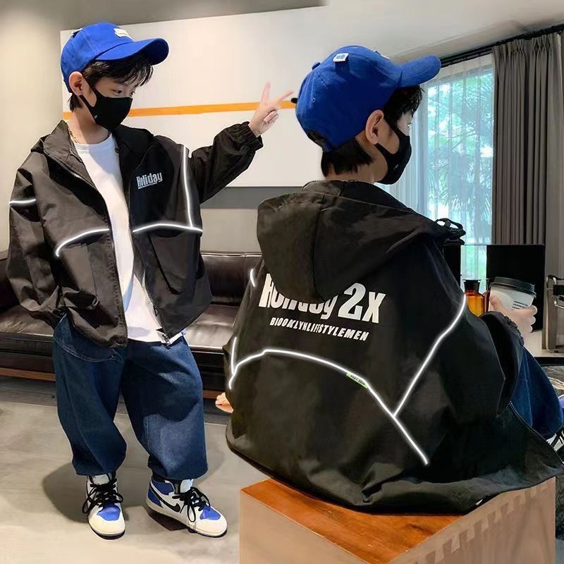 Áo Khoác Chống Gió Thời Trang Cho Bé Trai Trung Niên