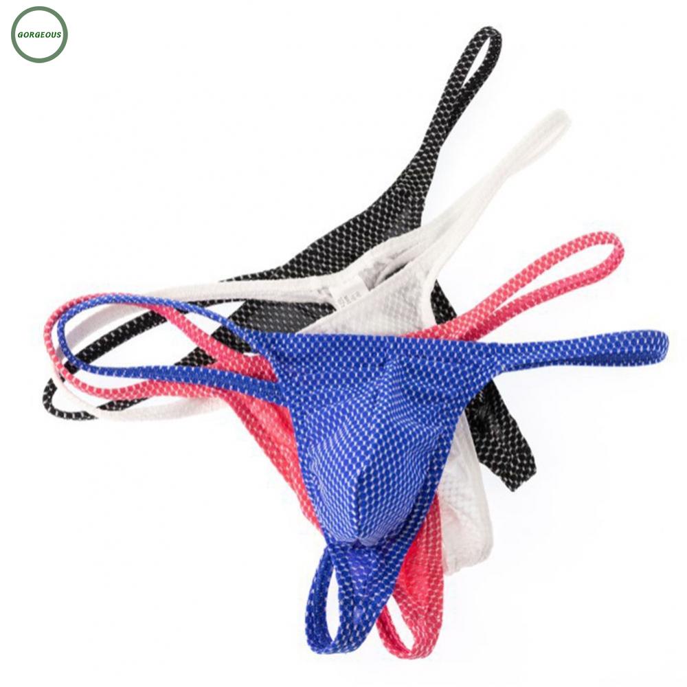 New Coming~Stylish Mens TBack Gstring Thong Underwear Low Waist and Comfortable Blue or Red#Home Essentialses