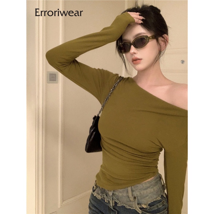 Áo Thun Lệch Vai Dáng Ôm Thời Trang Dành Cho Nữ 2023