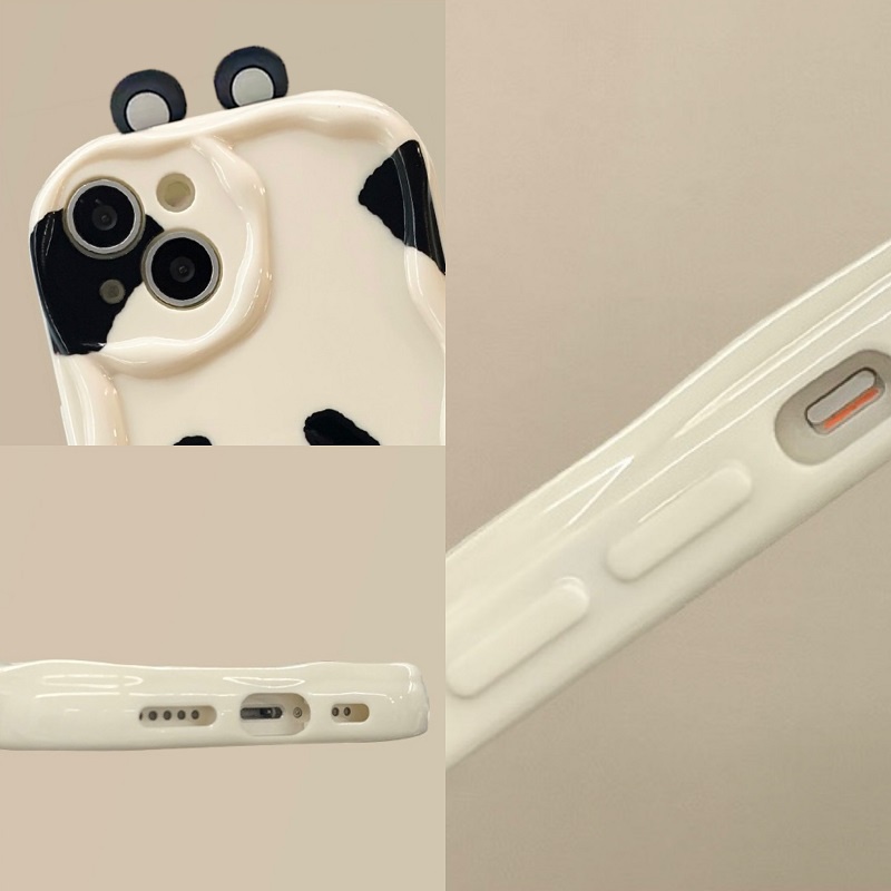 Soft Casing Samsung Galaxy S24 S23 Ultra S22 Plus S21 S20 FE 5G A11 A50 A30S A50S A10S A20S A20 A30 A31 A51 A71 4G A21S A02S A03S M11 Cream Edge Fine Hole Cute Cartoon 3D Panda Ear Airbag Shockproof Phone Case 1NY 54