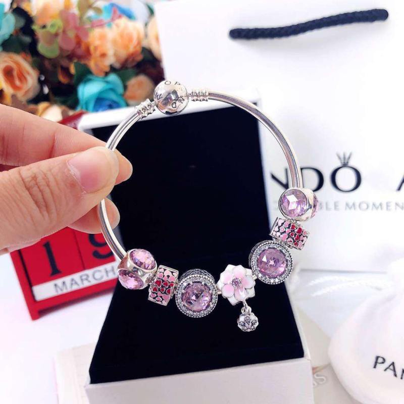 Kljl0 Chuỗi Hạt Ba Mặt Bằng Bạc sterling Màu Trơn Mắt Mèo Phù Hợp Cho pandora