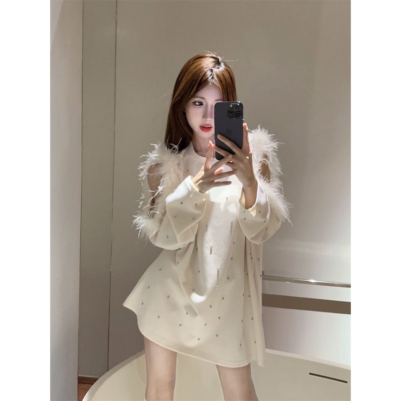 Đầm Dài Vừa Phối Lông Phong Cách Pháp Thời Trang Sang Trọng Cho Nữ