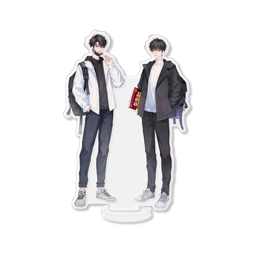 Mô hình Standee Ngụy Trang Học Tra Triêu Du Hạ Triều Tạ Du Manhua BL Trung decor góc học tập để bàn làm việc cao 15cm