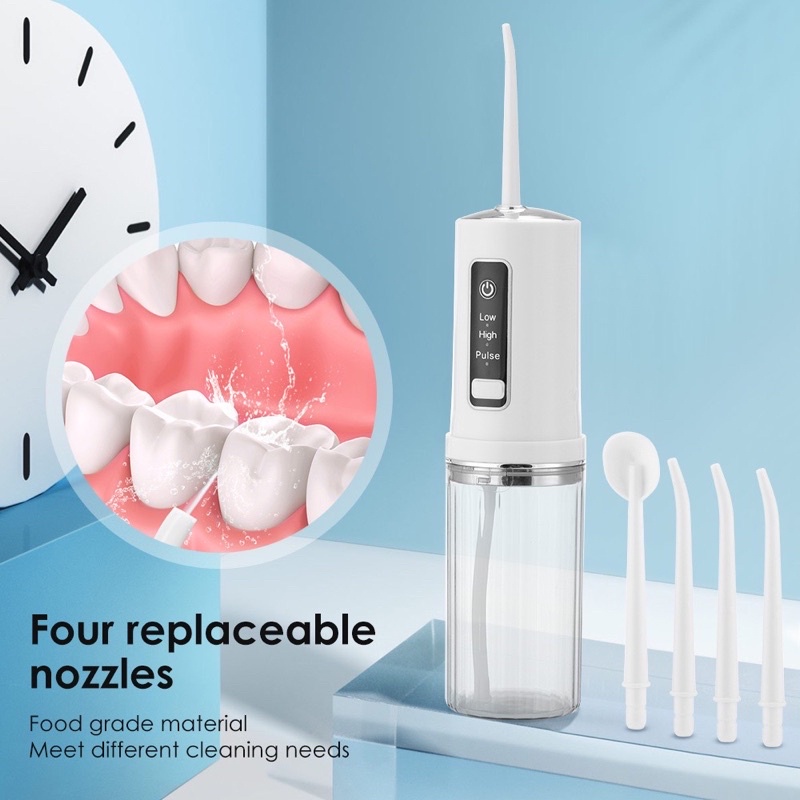 Máy tăm nước cầm tay gấp gọn Oral Irrigator ,tăm nươc mini cầm tay du lịch làm sạch răng miệng ACSTORE 247