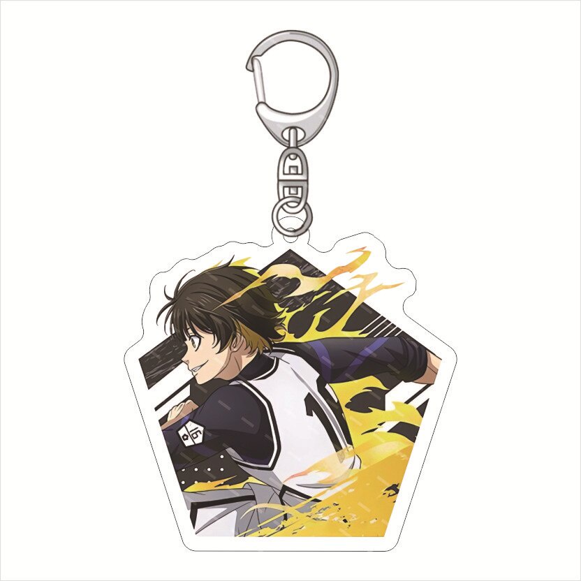 Móc khoá Anime Manga Blue Lock Anime Bachira Meguru Nagi Seishiro Pentagon Pendant Acrylic phụ kiện trang trí dễ decor
