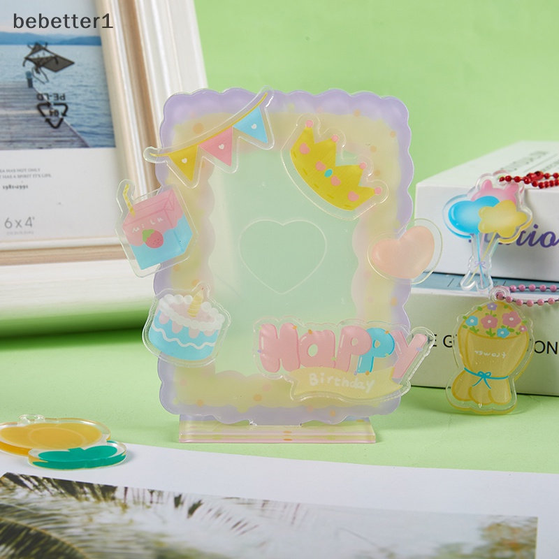 Bebetter1 ins style 3 inch Giá Đỡ Thẻ idol Trưng Bày Ảnh Họa Tiết Ngôi Sao Đáng Yêu