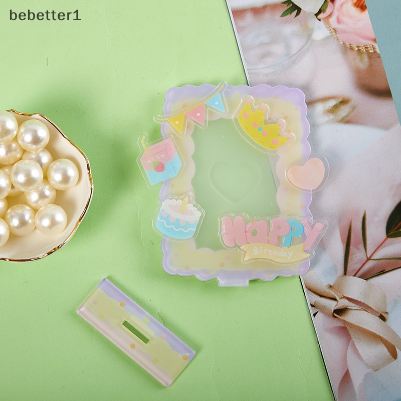Bebetter1 ins style 3 inch Giá Đỡ Thẻ idol Trưng Bày Ảnh Họa Tiết Ngôi Sao Đáng Yêu