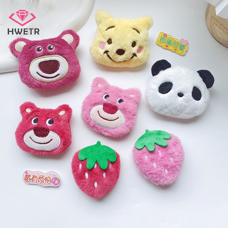Ghim Cài Áo Hình Gấu Trúc / Dâu Tây Nhồi Bông Đáng Yêu Mới