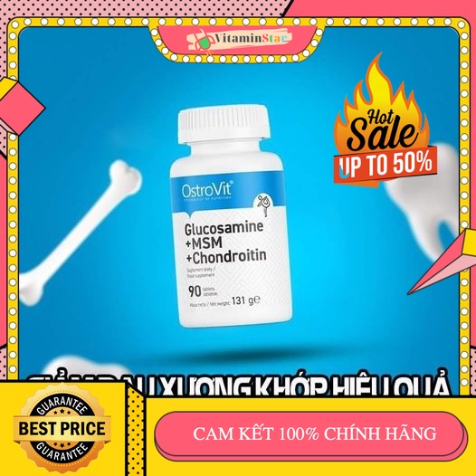Viên Uống Xương Khớp - OstroVit Glucosamine + MSM + Chondroitin (90 Viên)