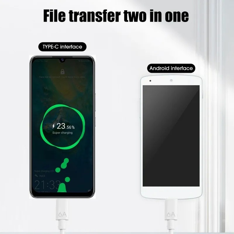 Dây Cáp Sạc Nhanh 6a Hai Đầu type c 60w Cho huawei samsung xiaomi laptop macbook