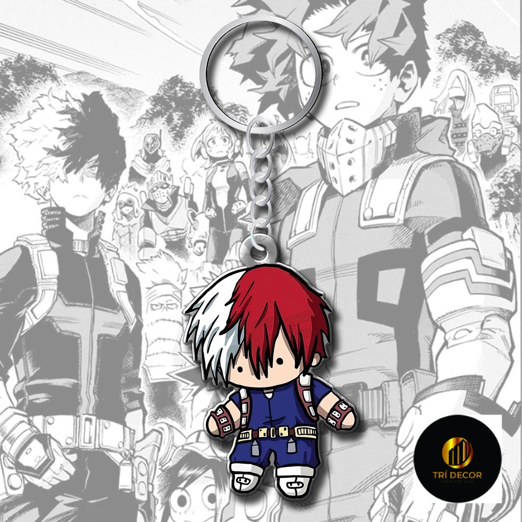 Móc khóa chibi Anime My Hero Academia Todoroki All Might Deku Midoriya Bakugo Dabi Uraraka Yaoyorozu Tokoyami