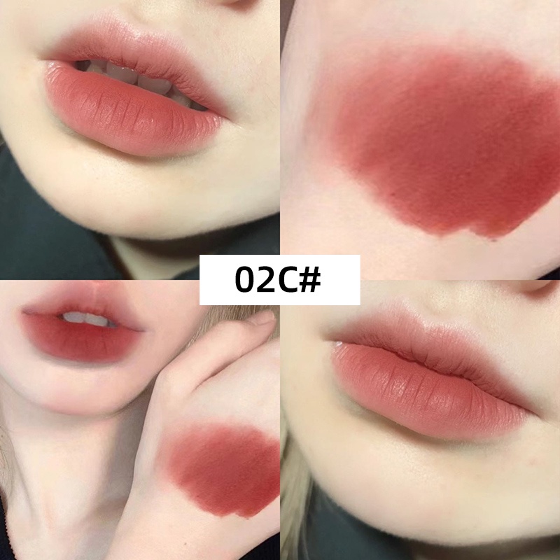 Son Môi Kèm Móc Khóa Thỏ Dễ Thương GEGEBEAR nhám mờ độc đáo Đất sét son kem bùn nude đỏ nâu son tint không thấm nước lâu trôi chống dính cốc son tint YR