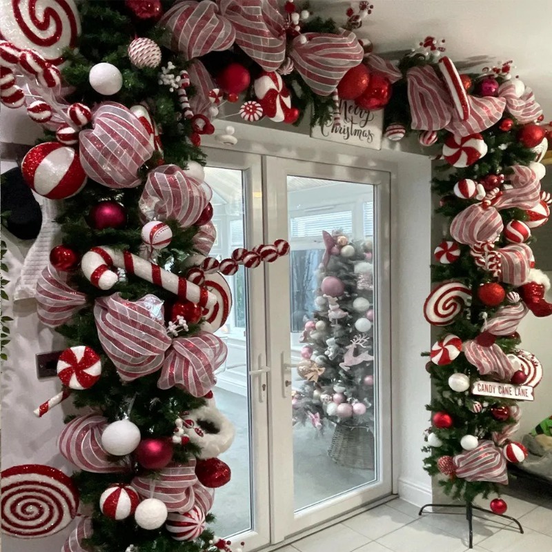 Cuộn Dây Ruy Băng Lưới 10 yards 26cm Trang Trí Giáng Sinh / Năm Mới