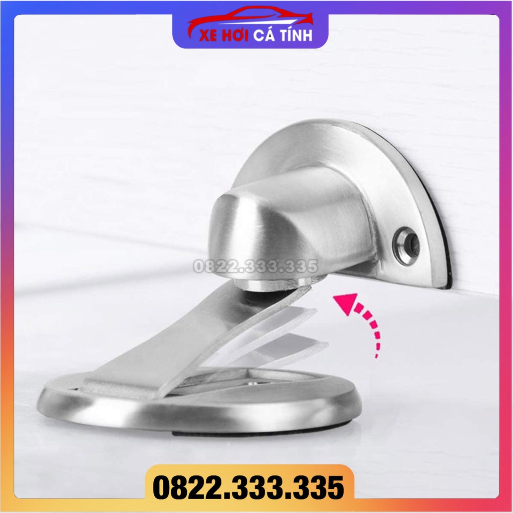 Chặn Cửa Như Vô Hình Dán Sàn Chống Va Đập, Chặn Cửa Thông Minh, Hít Nam Châm - Kèm Miếng Dán 3M & Ốc Vít