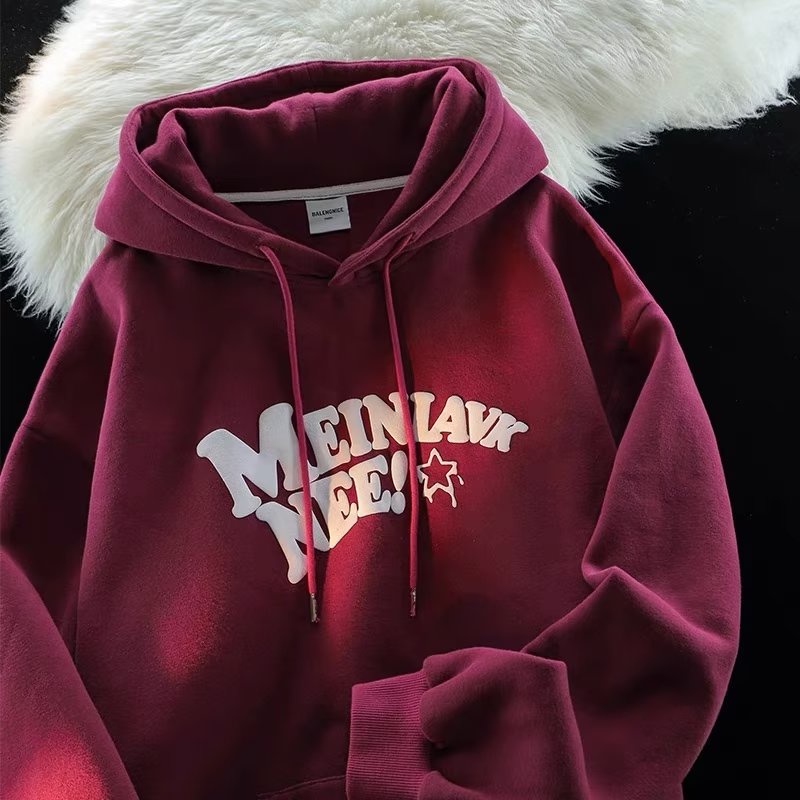 Áo hoodie Nhung Dày Dặn Tay Dài In Chữ sense Màu Xanh navy Cỡ m-5xl Thời Trang Mùa Thu Cho Nam