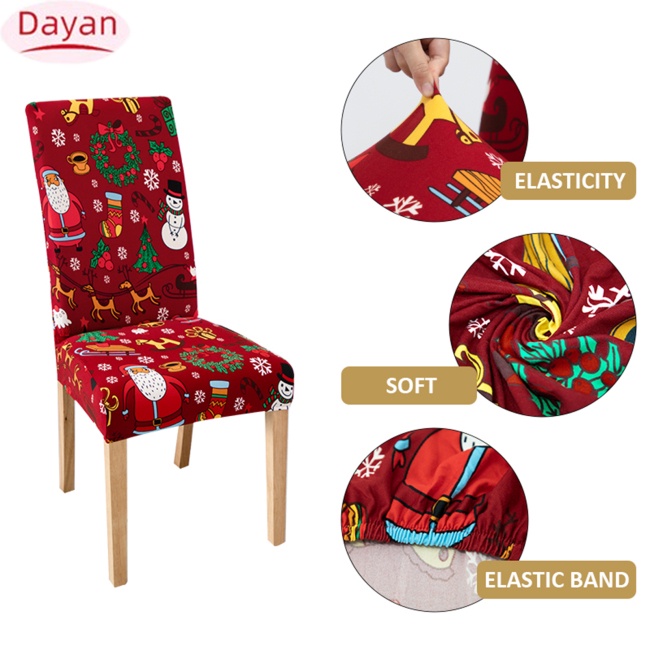 Vỏ Bọc Ghế Phong Cách Giáng Sinh Trang Trí Nội Thất