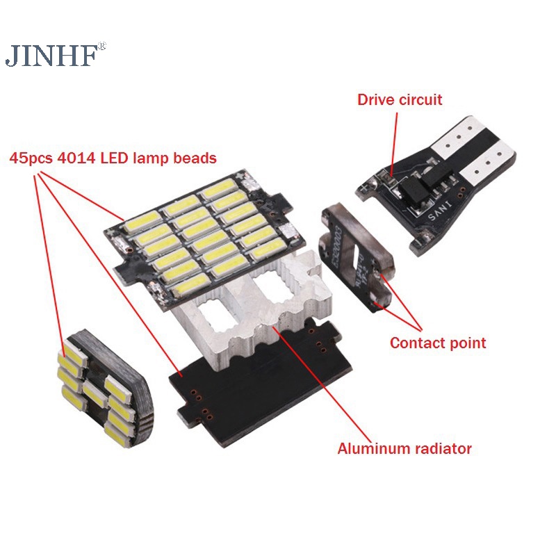 Jinhf Đèn Xi Nhan Chất Lượng Cao Cho Xe Hơi t15 4014 45 smd