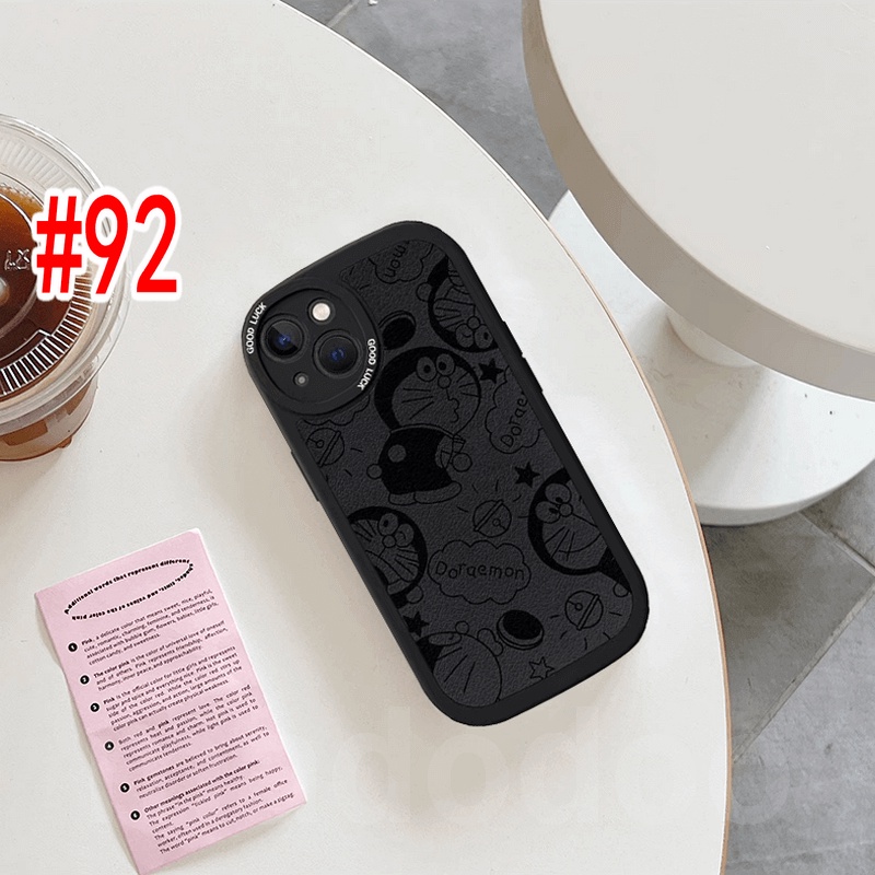 Doraemon Couple Casing Redmi 12C A1 A2 10 10C 10A 9A 9C 9T Note 12 11 11S 10S 9S 9 Pro 8 7 2022 4G 5G Mi POCO X5 X3 NFC K20 14 13T 10T Cute Oval Cartoon Couple Phone Case Full Fine Hole Shockproof Soft Back Cover XPN 91