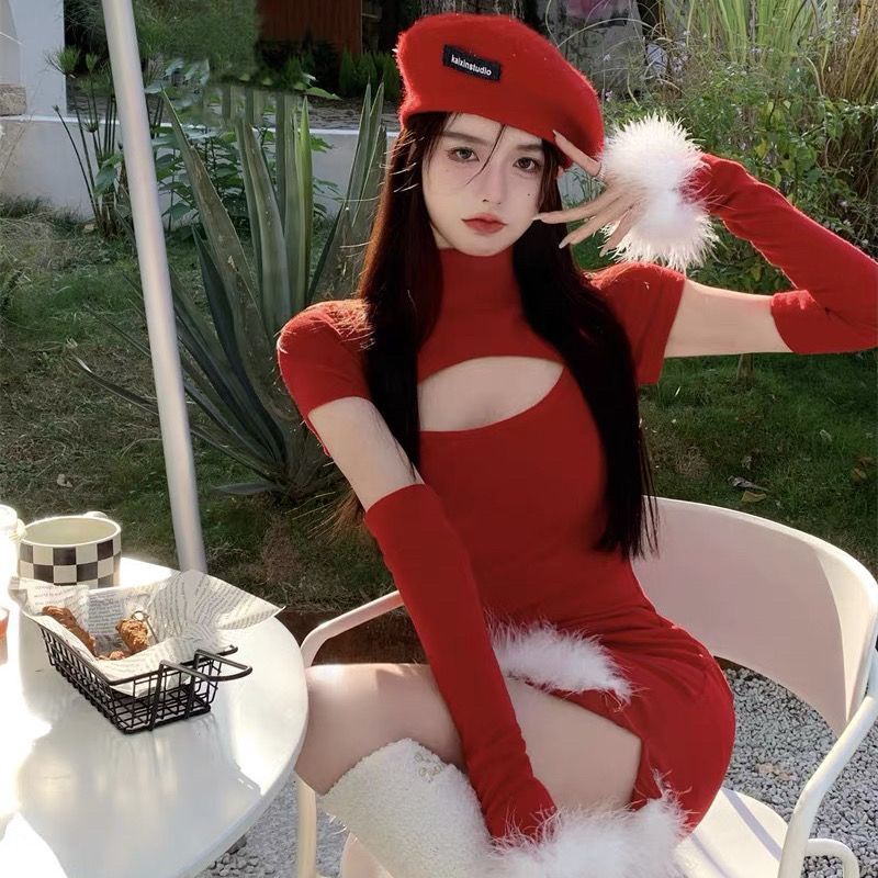 Tomorrow Chân Váy Ngắn Màu Đỏ Quyến Rũ Thời Trang Thu Đông Cho Nữ WD0237