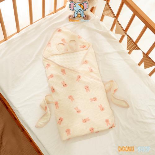 Ủ Xô Muslin Hạt Đậu 4 Mùa Cho Bé Mềm Mịn Thoáng Mát Họa Tiết Siêu Xinh Doomi Shop - HT627