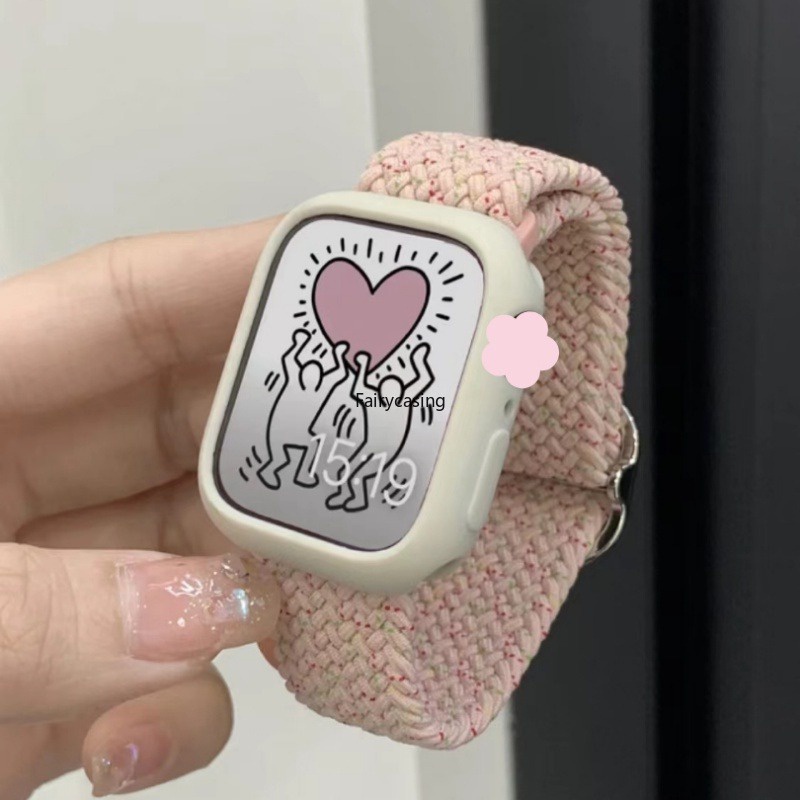 Dây Đeo Đồng Hồ Bằng nylon Co Giãn Điều Chỉnh Được Kích Thước Cho apple watch 40mm 41mm 44mm 45mm 42mm 38mm 49mm 9 8 7 6 se 5 3 ultra2-1