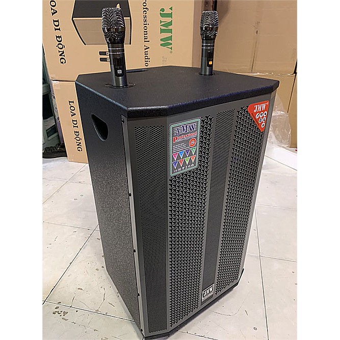Loa Kéo JMW 15M, Loa Karaoke Di Động, Công Suất Lớn, Bass 40cm tặng kèm 2 micro UHF cao cấp
