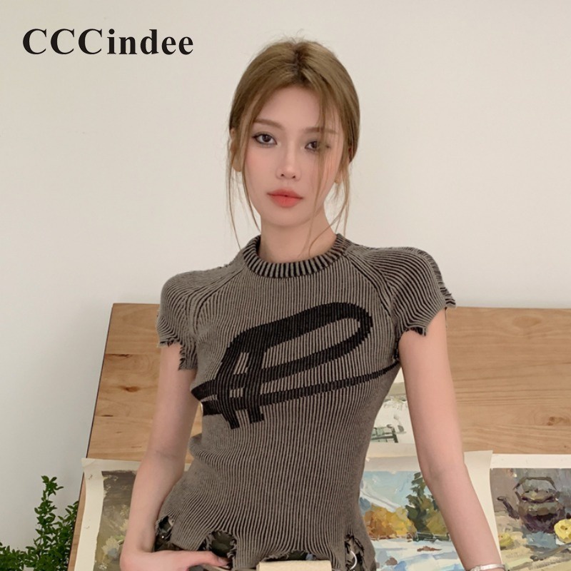 Áo Thun Ngắn Tay Dáng Ôm Thời Trang 2023 Dành Cho Nữ