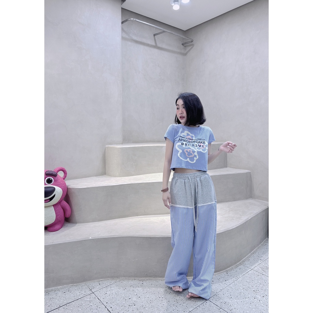 Áo crop y2k baby.tee bông hoa