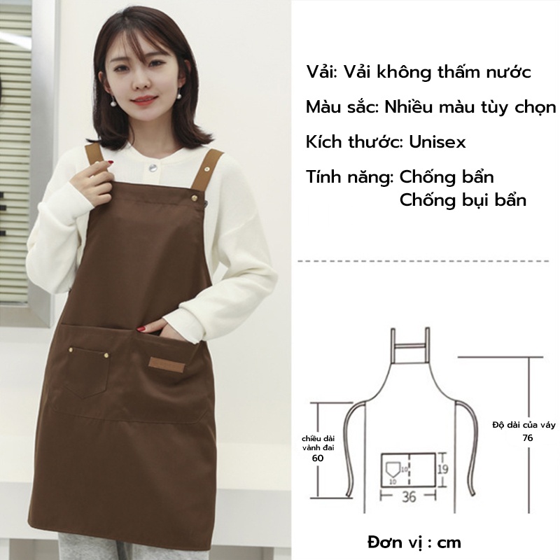 tạp dề chống nước cao cấp HELLO HOUSE cho nhân viên pha chế , nhân viên phục vụ