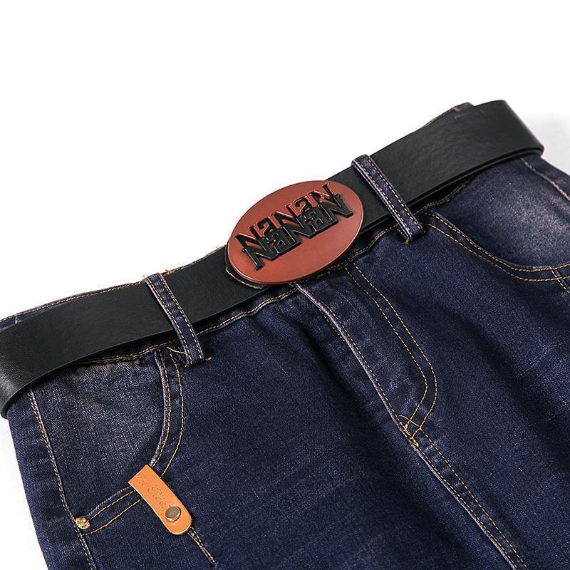 Chân váy jean Lưng Cao Dáng Chữ a Phong Cách hong kong Thời Trang Mùa Hè 2023 Cho Nữ