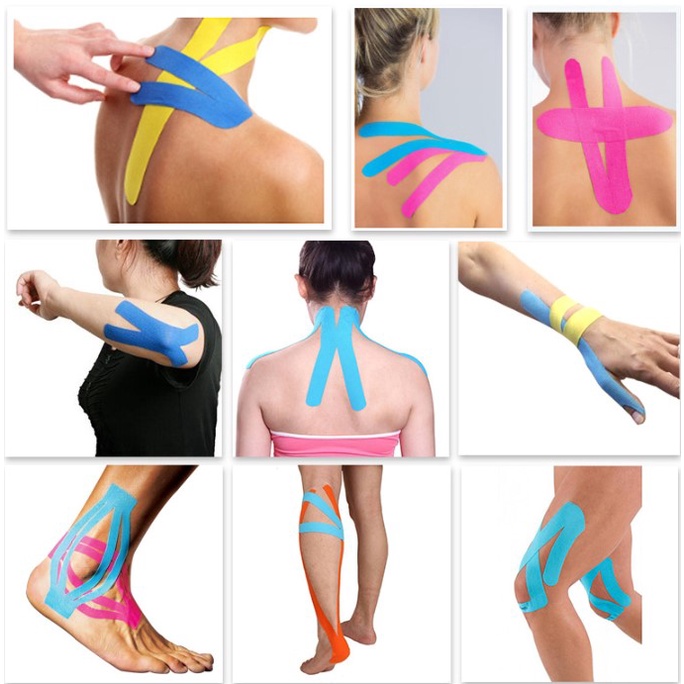 Băng Dán Cơ Thể Thao, Băng Keo Dán Cơ Kinesiology / Kinesio Cao Cấp Có Hộp Riêng - Sport City