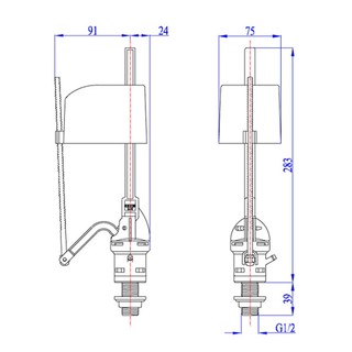 Bộ xả cấp piston - Bộ xả cóc cấp piston 2 khối gạt