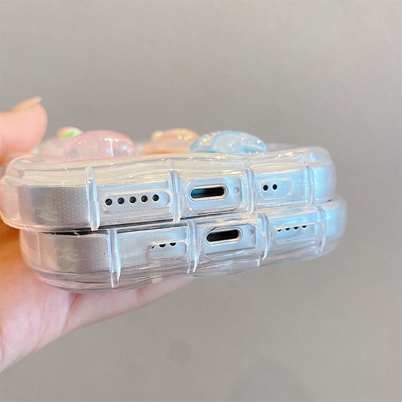 Ốp Điện Thoại Dẻo Trong Suốt Họa Tiết Hoạt Hình cinnamoroll melody Kèm Vòng Đeo Tay Cho iphone 6 6s 7 8 plus se 2020