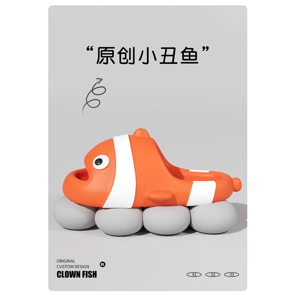 🔥dép bánh mì🔥Dép 0đ dép cá Dép trẻ em Thời trang mùa hè Dép cá hề Nemo dép cá koi đế bánh mì siêu nhẹ cho người lớn