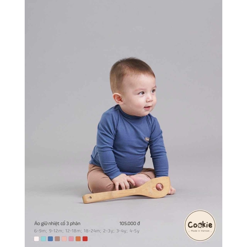 Áo giữ nhiệt cổ 3 phân cookie cho bé trai/bé gái