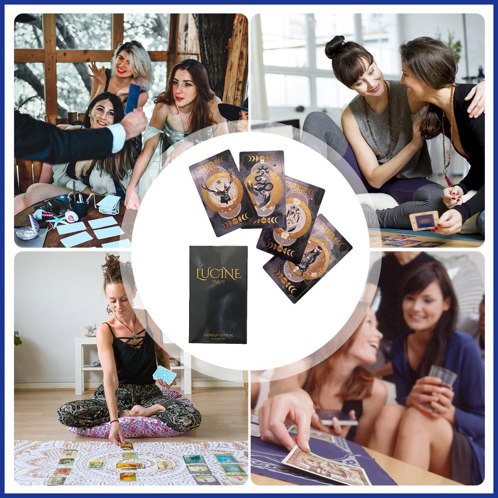 Bộ Thẻ Trò Chơi board game lucine tarot midnight oracle Cho Gia Đình Và Bạn Bè