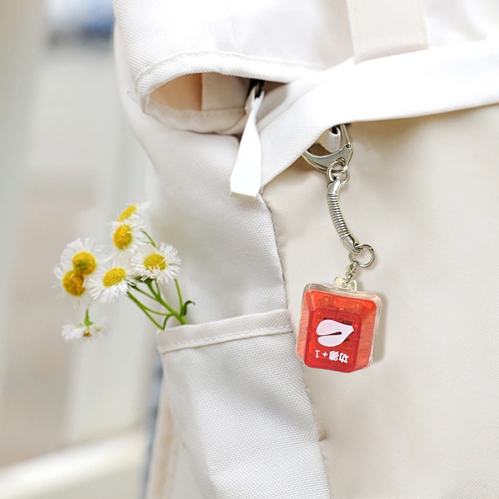 Móc Khoá Cute Bàn Phím Cơ Tích Đức Có Đèn - Móc Khoá Keycap Quà Tặng Phụ Kiện Dễ Thương