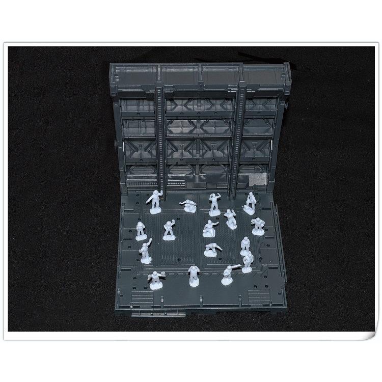 Mô Hình Lắp Ghép Sa bàn Gundam - Mô Hình Xưởng Robot - Domain Base Cho SD RG MG PG Gundam