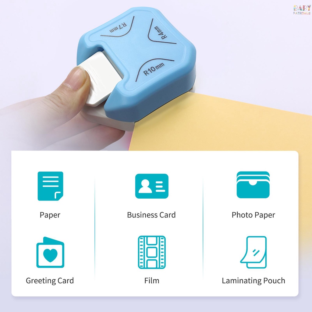 Dụng Cụ Cắt Góc Tròn 3 Trong 1 r4 / r7 / r10mm Cho Thẻ Giấy Thủ Công #babypatronusVn.vn. vn. vn. vn.