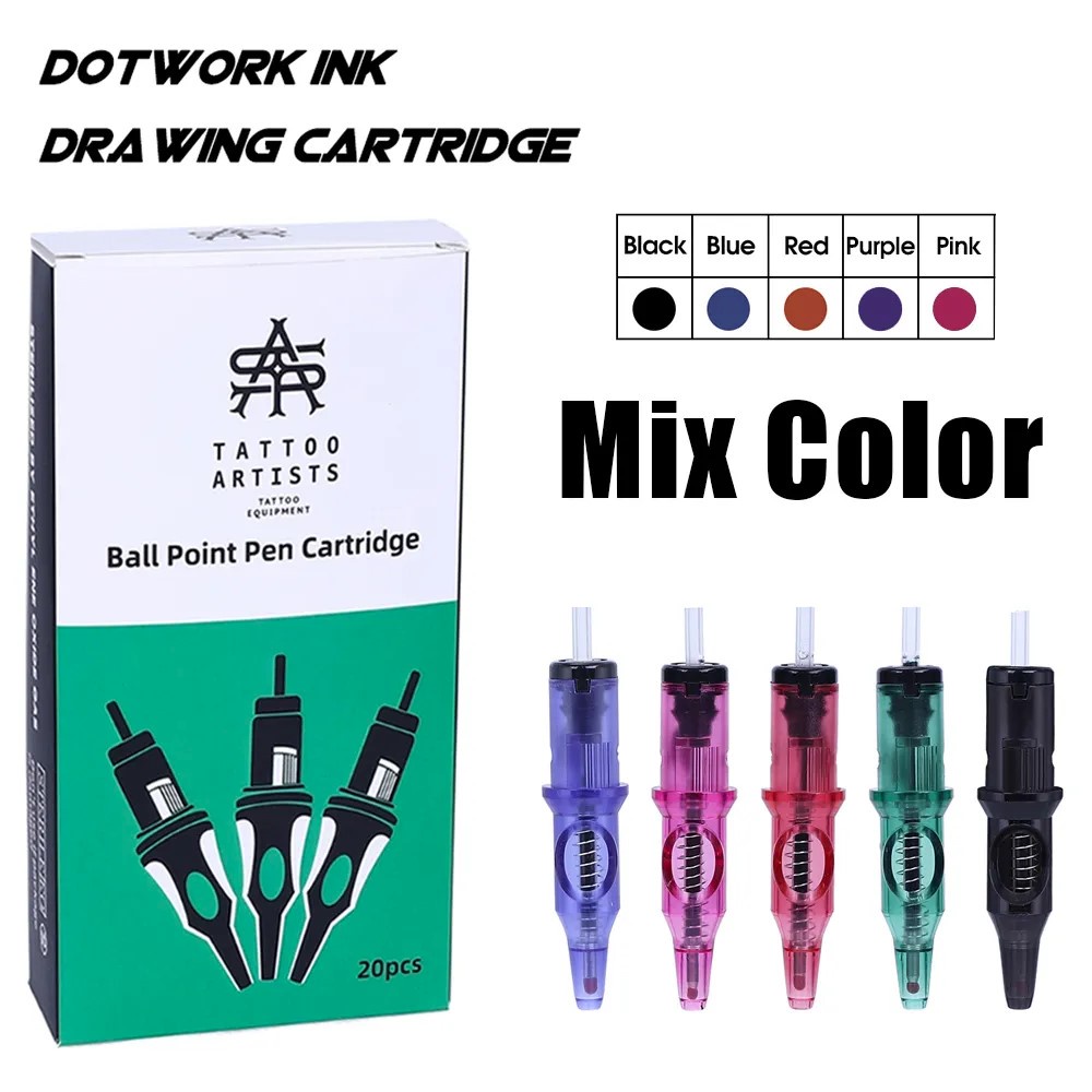 Set 5 / 10 / 20 Bút Bi Mực Xăm Chuyên Dụng