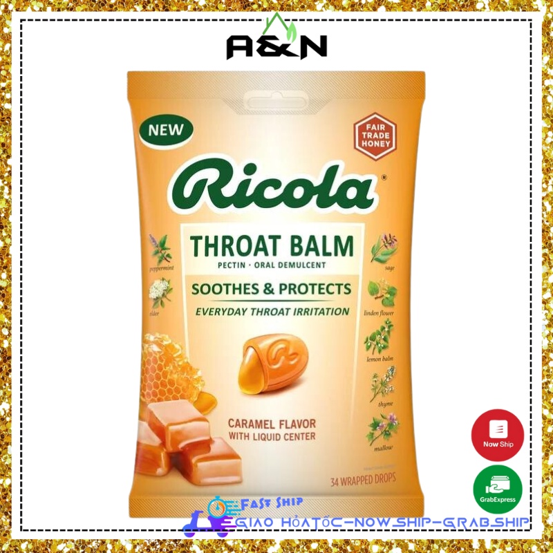 Kẹo ngậm Ricola bản đặc biệt mật ong caramel - 34 viên