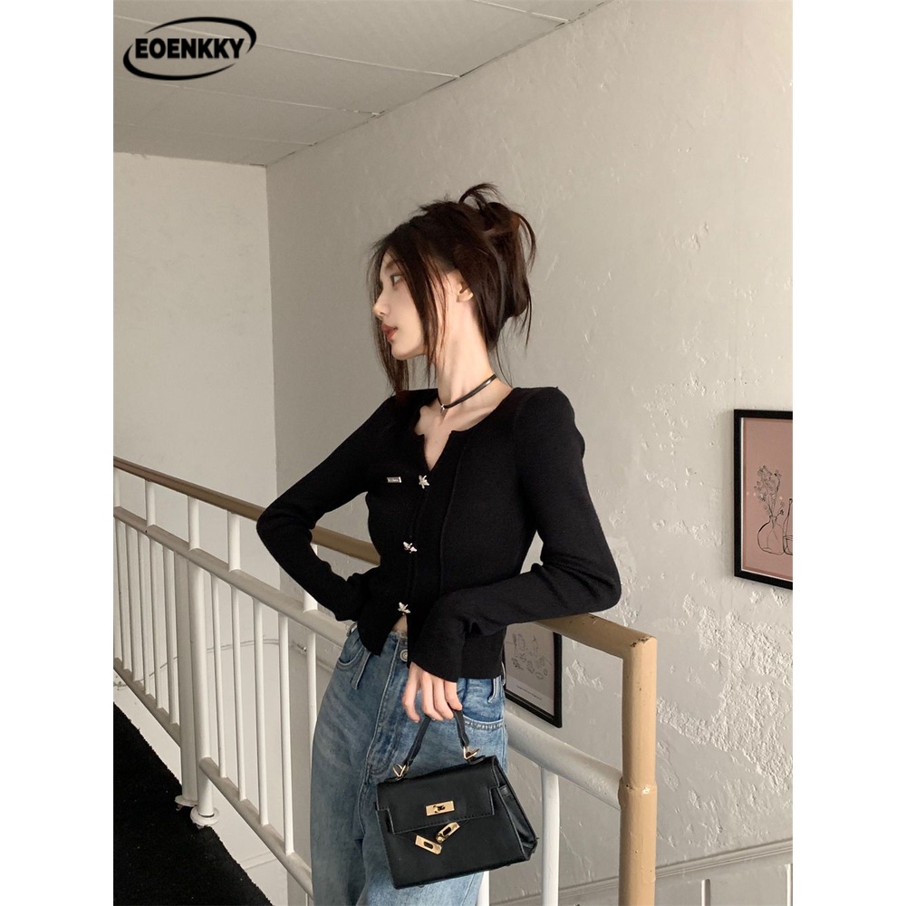 EOENKKY Áo Len áo khoác cardigan INS Casual Fashion xu hướng WMY23000CC 40Z231007