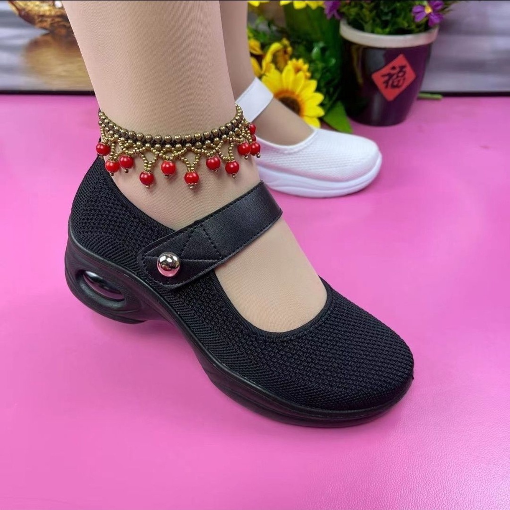 Giày Khiêu Vũ latin Đế Mềm Gót Thấp Thời Trang Mùa Hè 2023 Cho Nữ Trung Niên