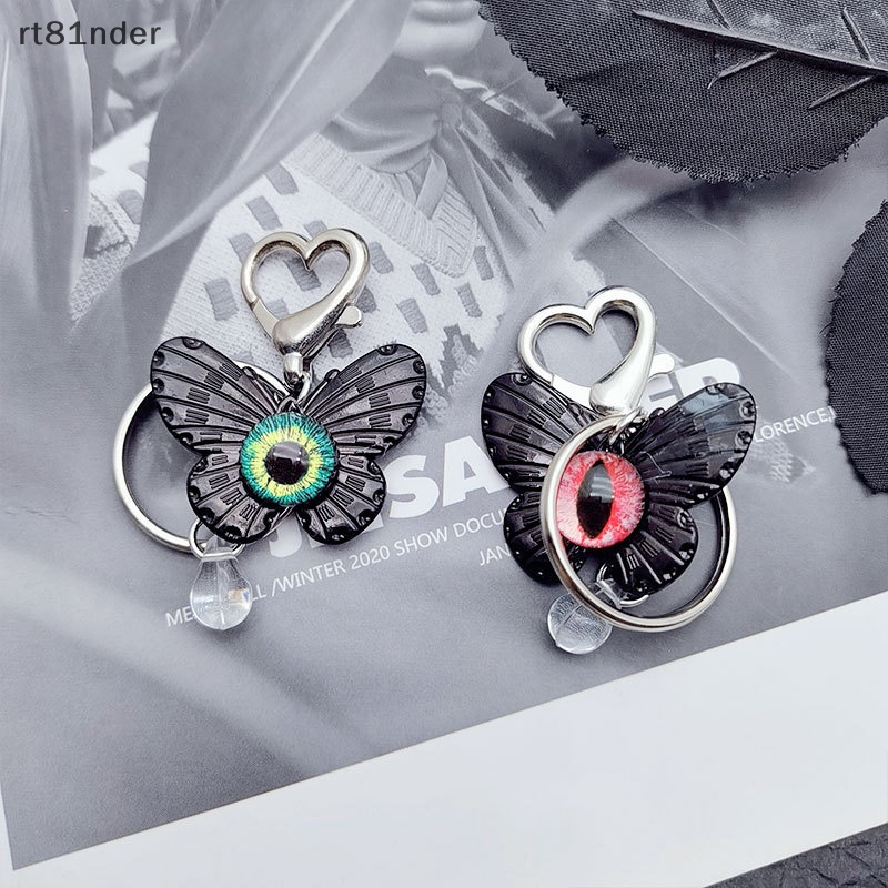 Rt Móc Khóa Hình Bướm / Chữ Thập / Chữ Thập Màu Đen Phong Cách punk vintage y2k Thời Trang Cho Nữ
