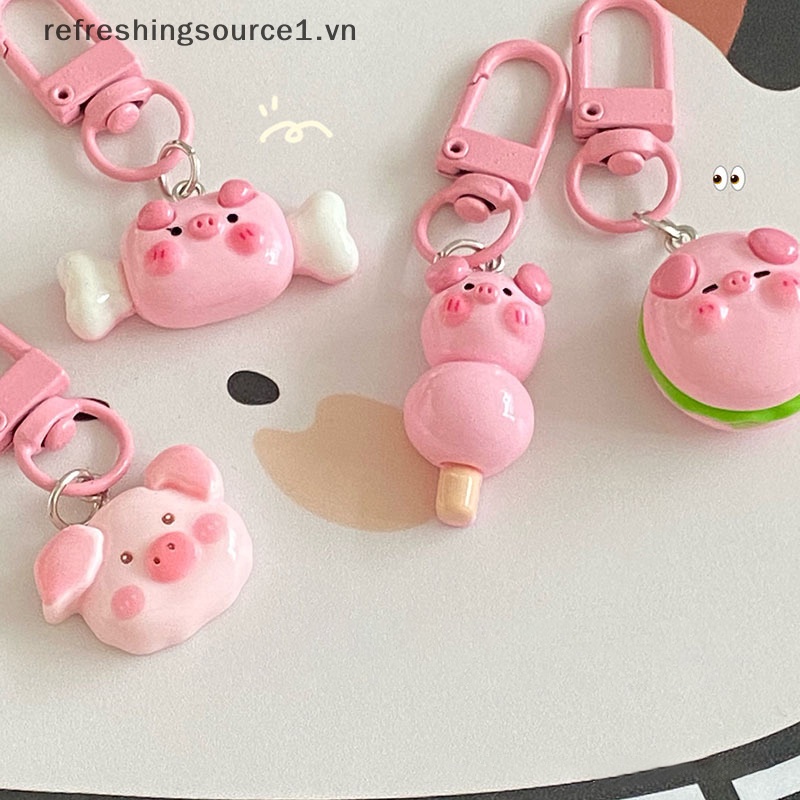 Móc Khóa Hình Heo Hồng Ba Chiều Dễ Thương Làm Quà Tặng Trang Sức Cho Nữ Sinh