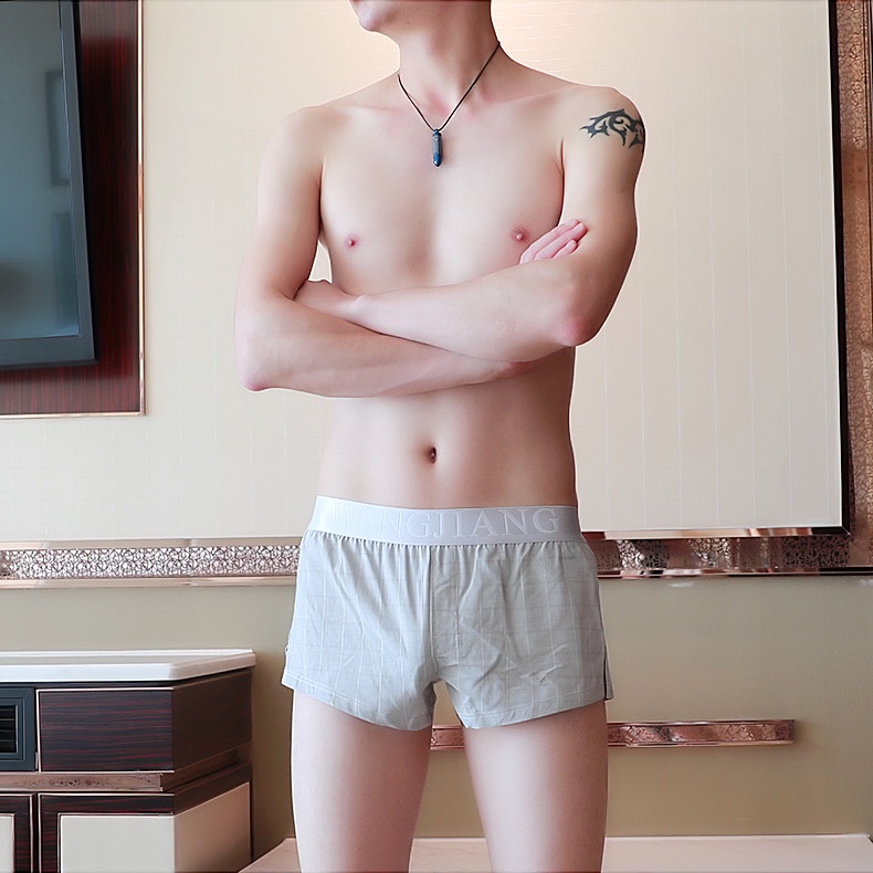 Quần Lót boxer cotton Dáng Rộng Thoáng Khí In Họa Tiết Caro Thời Trang Cho Nam 1044-jjk-a2