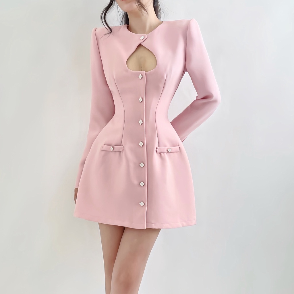 Đầm chữ a tay dài mini Emilyshop