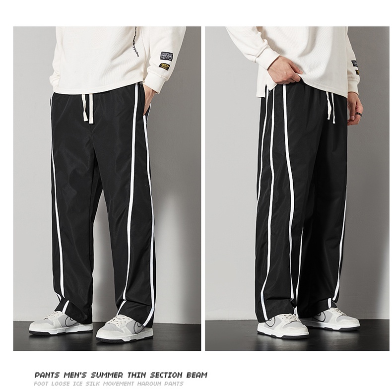 Quần Dài Lưng Cao Dáng Rộng Thời Trang Mùa Thu Cho Nam
